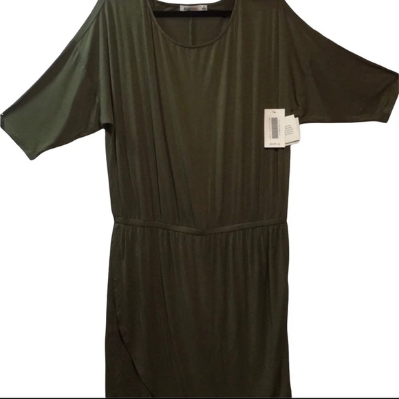 JustFab GREEN DRESS Elastic waist layered skirt Sz 1X Corpcore Careerwear NWT - Picture 1 of 7